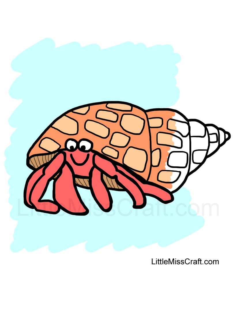 Crafts - Hermit Crab Coloring Page